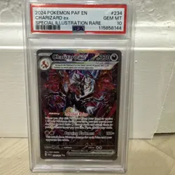 2024 POKEMON PAF EN-PALDEAN FATES SPECIAL ILLUSTRATION RARE CHARIZARD EX PSA 10 - Image 1