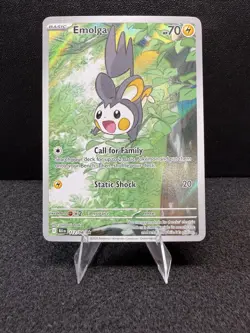 Pokemon Emolga 112/086 Sv: Black Bolt Illustration Rare Holo 70 HP English TCG - Image 1