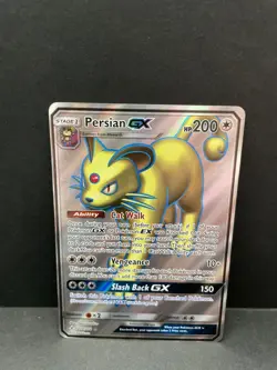 Pokemon Persian GX Sm-Unbroken Bonds Ultra Rare Full Art Holo 207/214 - Image 1