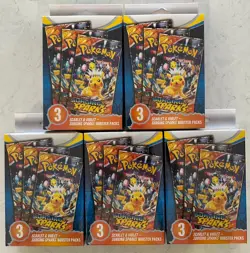 5 x Pokemon TCG: Scarlet & Violet - Surging Sparks 3 Booster Packs: Factory Seal - Image 1