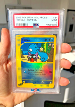 2003 Pokemon Horsea Aquapolis Reverse Holo #84 PSA 9 MINT - Image 1