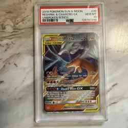 2019 Pokemon Sun & Moon Reshiram Charizard GX Unbroken Bonds #20 PSA 10 GEM MT - Image 1