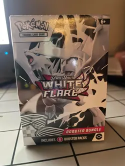 Pokemon TCG Scarlet & Violet White Flare 6 Booster Packs Box Factory Sealed New - Image 1