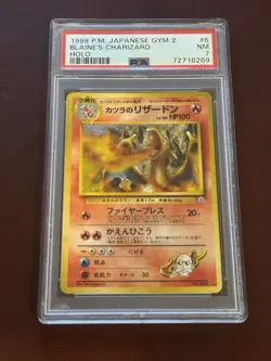 1999 Pokemon Japanese Gym 2 #6 Blaine's Charizard-Holo PSA 7 - Image 1