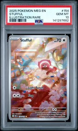 2025 POKEMON MEG EN-MEGA EVOLUTION ILLUSTRATION RARE #154 STUFFUL PSA 10 - Image 1