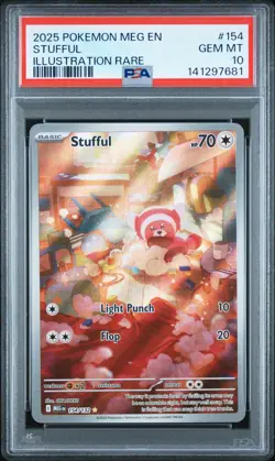 2025 POKEMON MEG EN-MEGA EVOLUTION ILLUSTRATION RARE #154 STUFFUL PSA 10 - Image 2