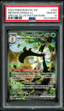 Meowscarada EX 256/193 Special Illustration Rare Pokemon PSA 10 - Image 1