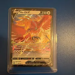Pokemon Ho-Oh V 140/195 Silver Tempest Ultra Rare Full Art Holo Basic 2022 - Image 1