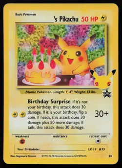 Birthday Pikachu 24 Celebrations: Classic Collection Pokemon NM - Image 1