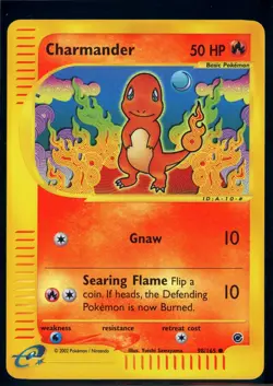 Pokemon EXPEDITION - #98/165 Charmander - Reverse Holo - ENG - Near Mint - Image 1