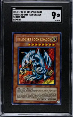 Yu-Gi-Oh! - Blue-Eyes Toon Dragon #SRL-000 Secret Rare 2010-17 SGC 9 Mint - Image 1