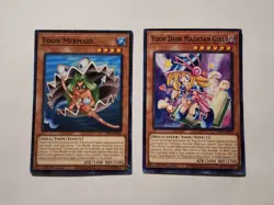 Toon Dark Magician Girl, Toon Mermaid. Light Play. 1st Edition. Common. LDS1. - Image 1