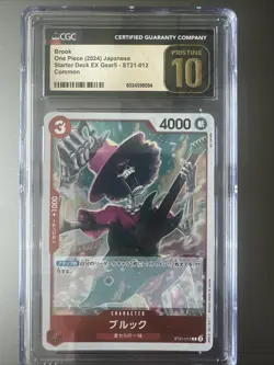 One Piece CCG TCG Brook ST21-012 Japanese CGC Pristine 10 - Image 1