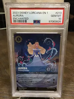 2023 DISNEY LORCANA ENCHANTED 1-THE FIRST CHAPTER AURORA PSA 10 - Image 1