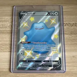 Pokemon Ditto VMAX Shiny Holo Rare Full Art Shining Fates SV119/SV122 HP 320 - Image 1