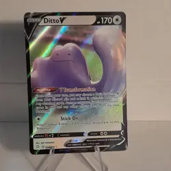 Pokemon Ditto V Ultra Rare Full Art Holo Shining Fates 170 HP 050/072 English - Image 1