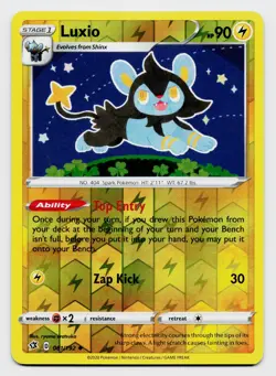 Luxio 061/192 Pokemon TCG SWSH: Rebel Clash Reverse Holo NM - Image 1