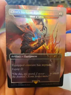 MTG Magic the Gathering Secret Lair Borderless Foil #1864 Clive's Invictus Blade - Image 1
