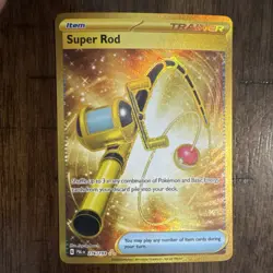 Pokemon Super Rod 276/193 Sv02 Paldea Evolved Holo Hyper Rare Trainer - Image 1