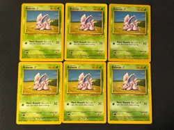 14 x Nidoran 55/102 Pokemon Base Set Unlimited (LP-HP) - Image 1