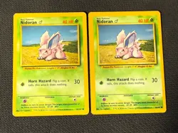 14 x Nidoran 55/102 Pokemon Base Set Unlimited (LP-HP) - Image 5
