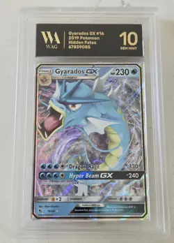 Pokemon TCG Gyarados GX 16/68 Sun & Moon Hidden Fates WAG Graded Gem Mint 10 - Image 1