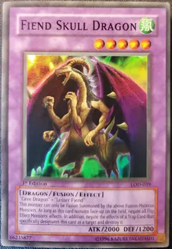 Yu-Gi-Oh! Fiend Skull Dragon LOD-039 Legacy of Darkness-1st Edition (2003) NM - Image 1
