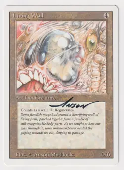 Signed Living Wall LP Revised Edition Artist Anson Maddocks 1994 WOTC MTG Magic! - Image 1