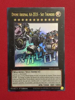 Yugioh! Divine Arsenal AA-ZEUS - Sky Thunder Ultra Rare STAMPED RA05-EN103 NM - Image 1