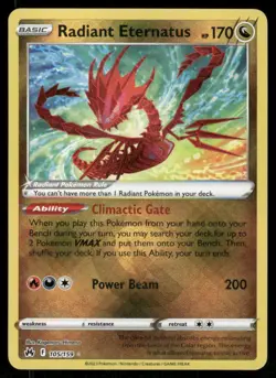 Pokemon Cards Radiant Eternatus 105/159 Crown Zenith Radiant Rare NM - Image 1