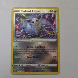 Pokemon Radiant Eevee SWSH230 Pokemon GO Promo Radiant Holo Card - Image 1