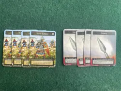 8 card token set (Foot Soldier, Lance) - Sorcery Contested Arthurian Legends - Image 1