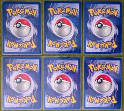 1999 Pokemon TGC English 6 of Rare Unlimited Holographic Cards, New - Image 2