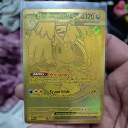 Pokemon Mega Dragonite GX Full Art Holo Gold Card 370 HP 295/217 - Image 1