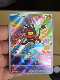 Pokemon Rowlet Litten Popplio MEP EN 2026 Basic Holo Lot 3x English Cards - Image 3