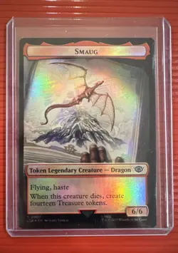 Smaug Food (0009) Double-Sided Token MTG: the Lord of the Rings: Foil - Image 1