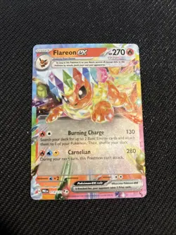 Pokemon TCG Flareon EX 014/131 Prismatic Evolutions Holo Double Rare - Image 1