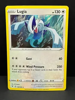 Lugia 132/185 Holo Rare Vivid Voltage Pokemon Holo Near Mint - Image 1