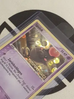 Spoink 65/106 Ex Smaragd Reverse Holo Stamped Pokemon Karte Deutsch - Image 2