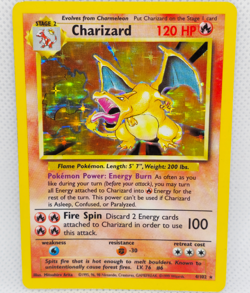 Charizard 4/102 Base Set Holo 1999 WOTC Pokemon Card - Damaged Back - 4/102 - Image 1