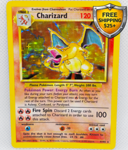 Charizard 4/102 Base Set Holo 1999 WOTC Pokemon Card - Damaged Back - 4/102 - Image 3