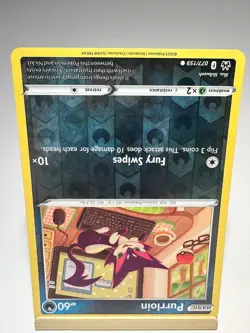 Purrloin 077/159 Common Crown Zenith Pokemon Reverse Holo Near Mint - Image 2