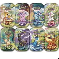 Pokemon TCG Scarlet & Violet Prismatic Evolutions Mini Tin Glaceon 🔵 Sealed ✅ - Image 5
