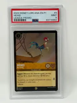 2023 DISNEY LORCANA EN P1-PROMO LEAGUE PROMO #9 HEIHEI - BOAT SNACK PSA 9 - Image 1