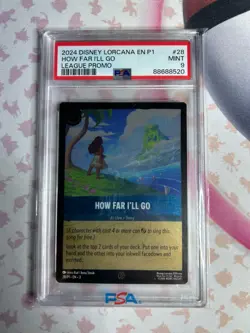 2024 DISNEY LORCANA HOW FAR I’LL GO LEAGUE PROMO PSA 9 - Image 1