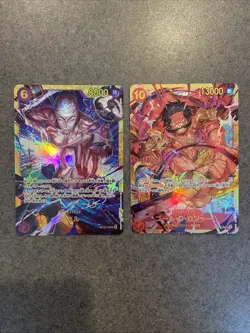 One Piece SEC Lot Japanese Enel And Gol D. Roger (2 Card Lot) - Image 1