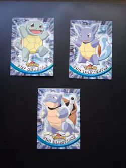 Squirtle, Wartortle, & Blastoise Topps Green Label Mint Vintage Pokemon Card Lot - Image 1