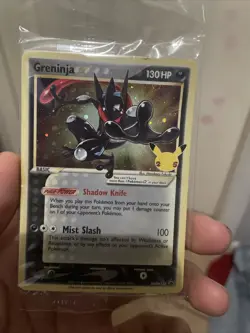 Greninja TCG Star SWSH144 Celebrations Black Star Promo Shiny Holo Damage Card - Image 3