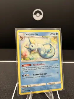 Pokemon Card Vaporeon Cosmic Eclipse Uncommon 42/236 Near Mint - Image 1