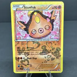 Stunfisk RC12/RC25 B&W Legendary Treasures Uncommon Radiant Holo Pokemon Card MP - Image 1